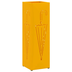 vidaXL Rain Umbrella Stand Mustard 15.5 x 15.5 x 49 cm Steel 2