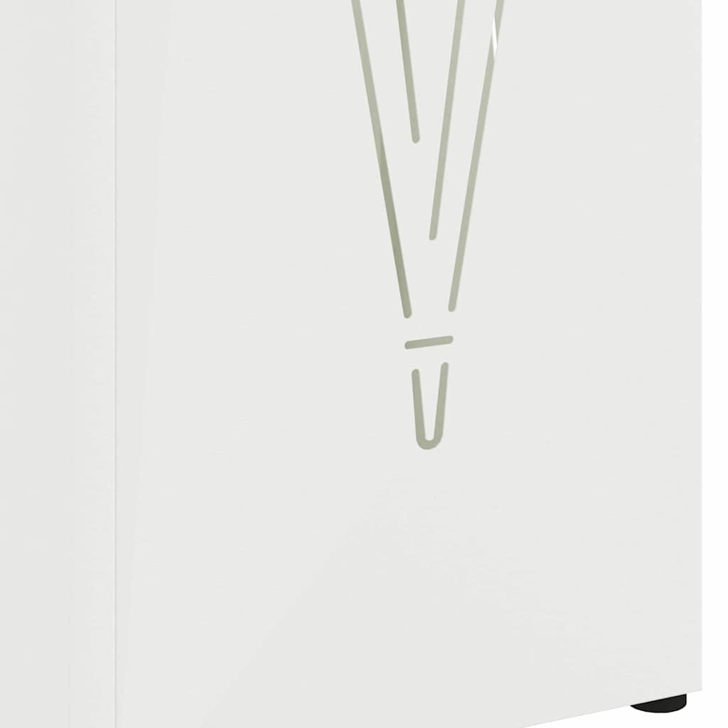 vidaXL Rain Umbrella Stand White 15.5 x 15.5 x 49 cm Steel 6