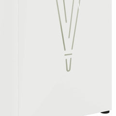 vidaXL Rain Umbrella Stand White 15.5 x 15.5 x 49 cm Steel 6