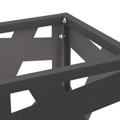 vidaXL Rain Umbrella Stand Black 15.5 x 15.5 x 49 cm Steel 5