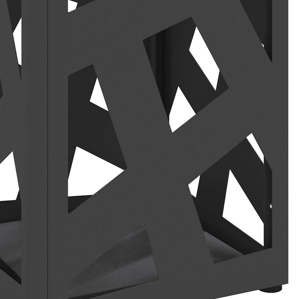 vidaXL Rain Umbrella Stand Black 15.5 x 15.5 x 49 cm Steel 6