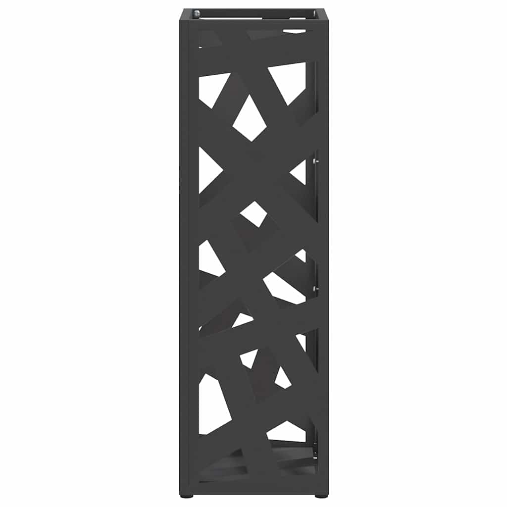 vidaXL Rain Umbrella Stand Black 15.5 x 15.5 x 49 cm Steel 4