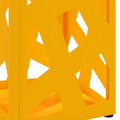 vidaXL Rain Umbrella Stand Mustard 15.5 x 15.5 x 49 cm Steel 6