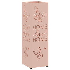 vidaXL Rain Umbrella Stand with Storage Pink 15.5 x 15.5 x 49 cm Steel 2