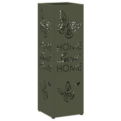 vidaXL Rain Umbrella Stand Olive 15.5 x 15.5 x 49 cm Steel 2