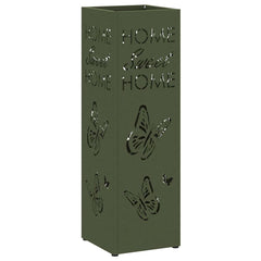 vidaXL Rain Umbrella Stand Olive 15.5 x 15.5 x 49 cm Steel 2