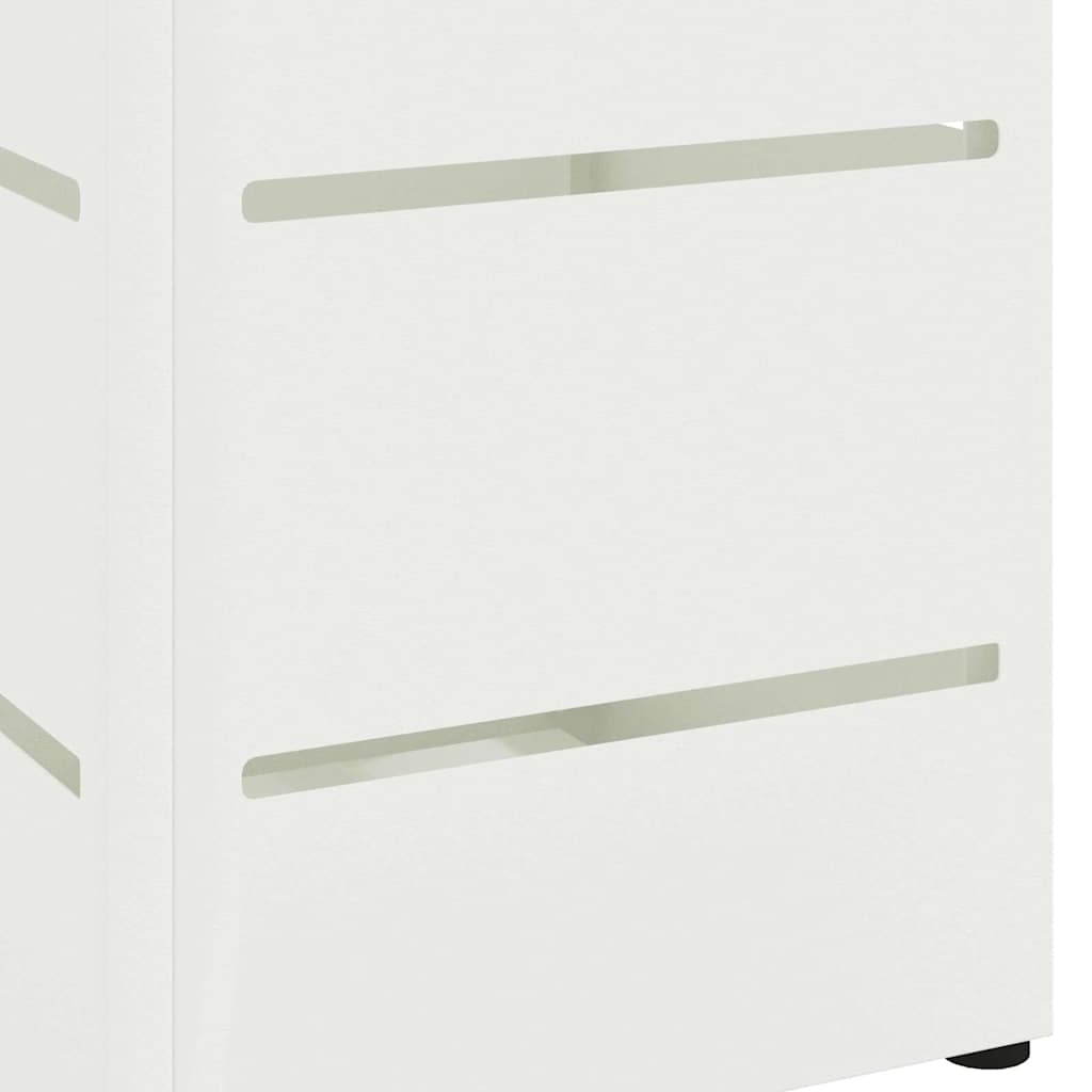 vidaXL Rain Umbrella Stand White 15.5 x 15.5 x 49 cm Steel 6