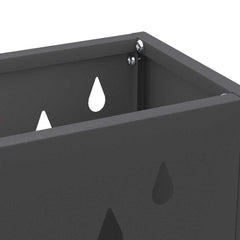 vidaXL Rain Umbrella Stand Black 28 x 12 x 41 cm Steel 5