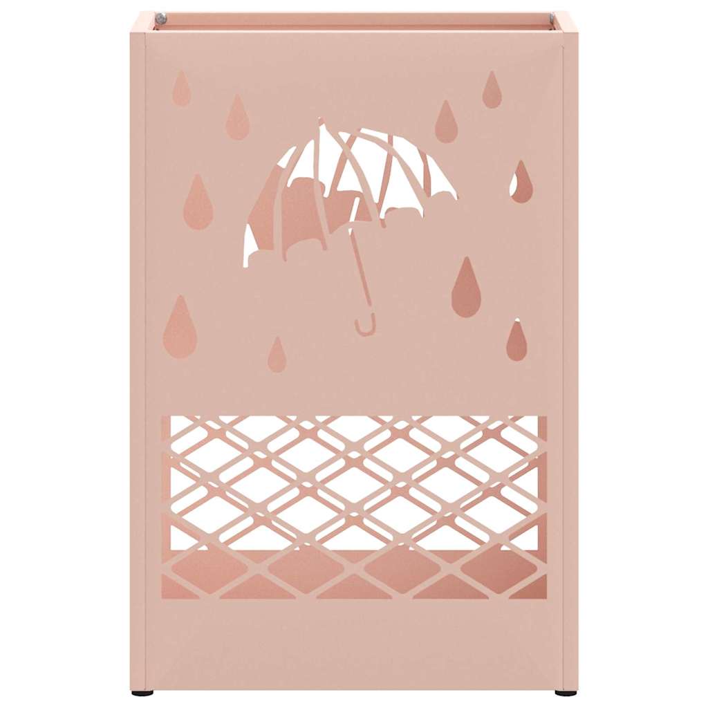 vidaXL Rain Umbrella Stand Pink 28 x 12 x 41 cm Steel 4