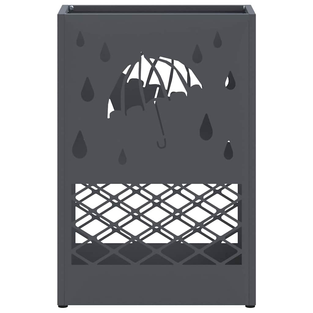vidaXL Rain Umbrella Stand Anthracite 28 x 12 x 41 cm Steel 4