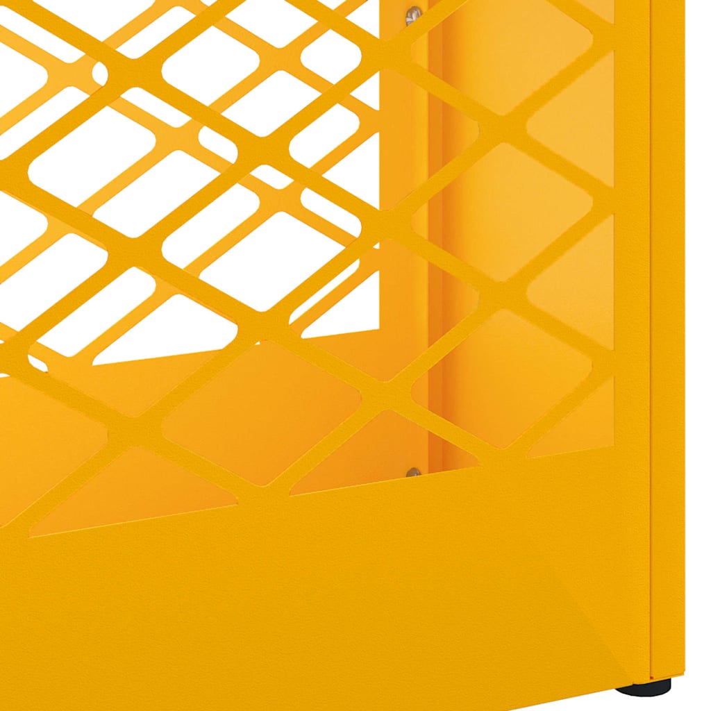 vidaXL Rain Umbrella Stand Mustard Yellow 28 x 12 x 41 cm Steel 6