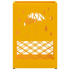 vidaXL Rain Umbrella Stand Mustard Yellow 28 x 12 x 41 cm Steel 4