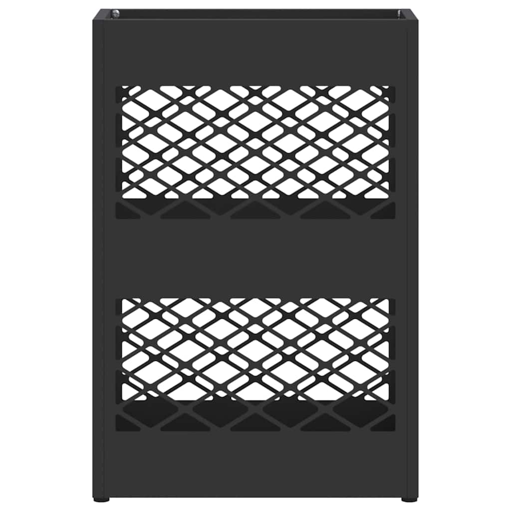 vidaXL Rain Umbrella Stand Black 28 x 12 x 41 cm Steel 4