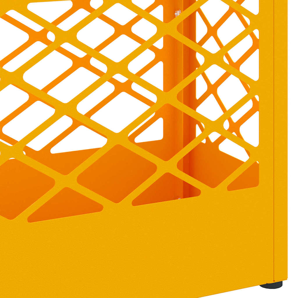 vidaXL Rain Umbrella Stand Mustard Yellow 28 x 12 x 41 cm Steel 6