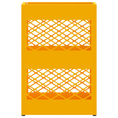 vidaXL Rain Umbrella Stand Mustard Yellow 28 x 12 x 41 cm Steel 4