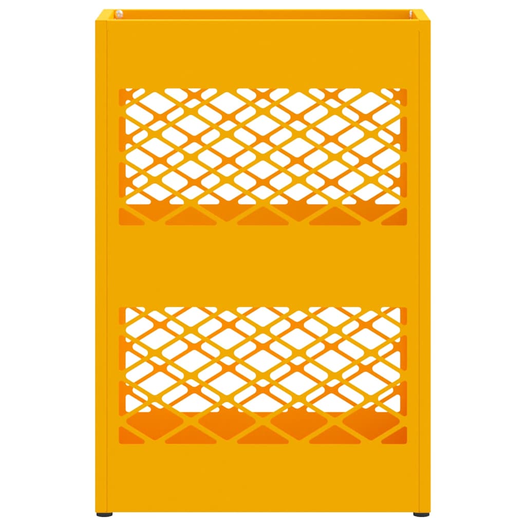 vidaXL Rain Umbrella Stand Mustard Yellow 28 x 12 x 41 cm Steel 4