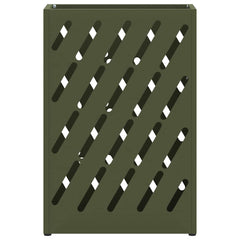vidaXL Rain Umbrella Stand Olive Green 28 x 12 x 41 cm Steel 4