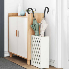 vidaXL Rain Umbrella Stand White 28 x 12 x 41 cm Steel 3
