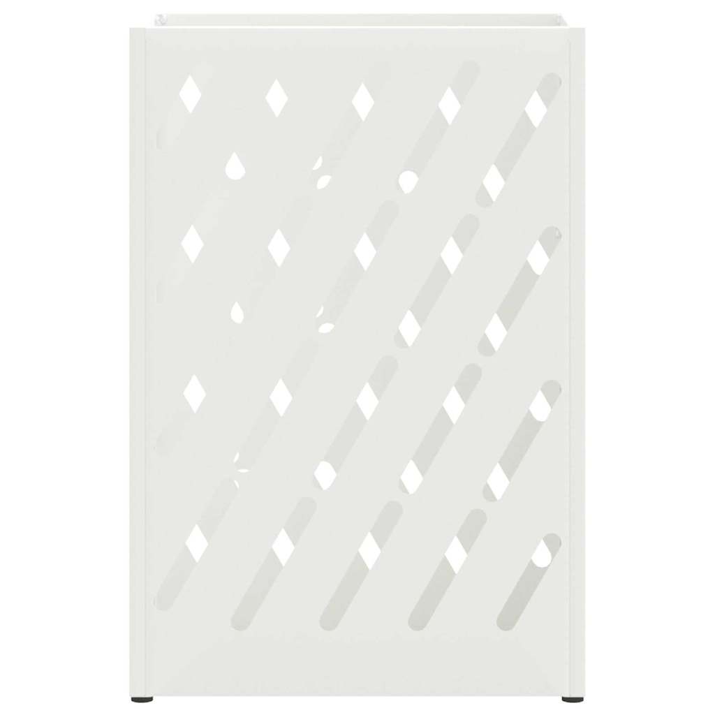 vidaXL Rain Umbrella Stand White 28 x 12 x 41 cm Steel 4