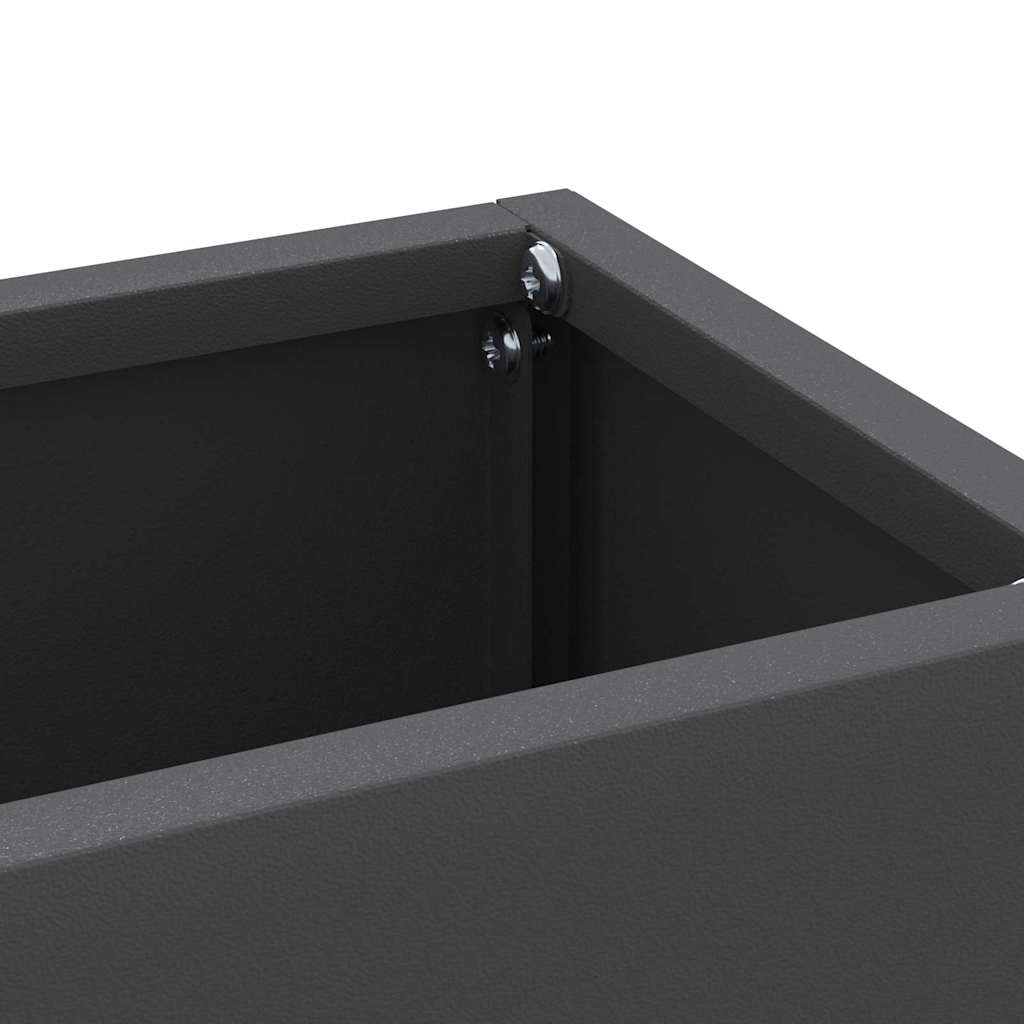 vidaXL Rain Umbrella Stand Black 28 x 12 x 41 cm Steel 5