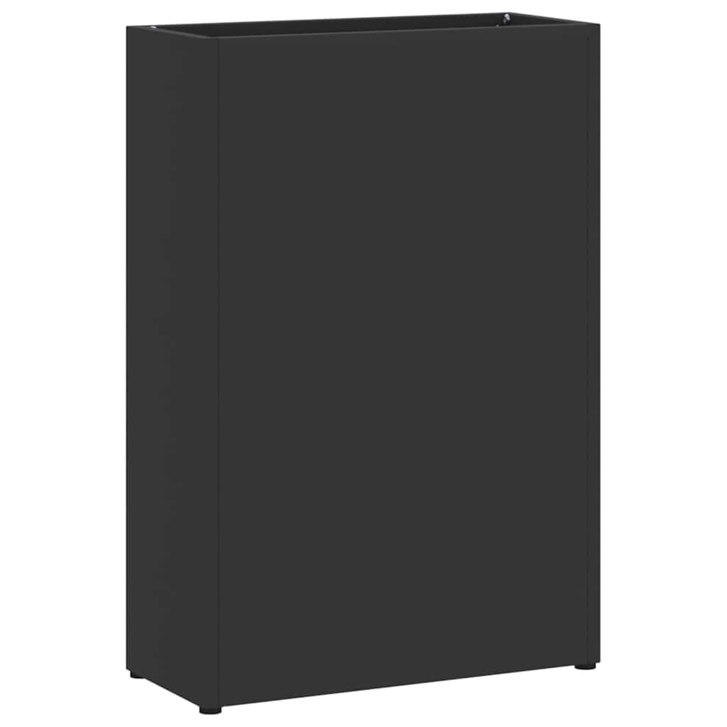 vidaXL Rain Umbrella Stand Black 28 x 12 x 41 cm Steel 2