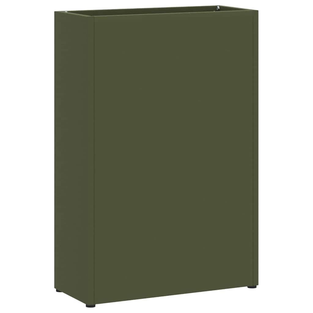 vidaXL Rain Umbrella Stand Olive Green 28 x 12 x 41 cm Steel 2