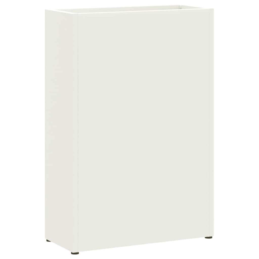 vidaXL Rain Umbrella Stand White 28 x 12 x 41 cm Steel 2
