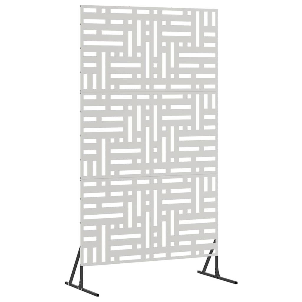 Privacy Screen 100 x 50 x 180 cm Silver Stainless Steel Grid pattern