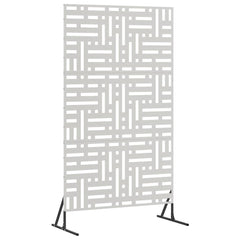 Privacy Screen 100 x 50 x 180 cm Silver Stainless Steel Grid pattern