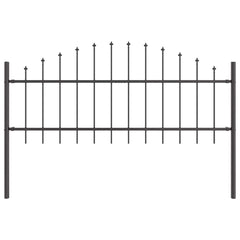 vidaXL Garden Fence WOERDEN 170 x 115 cm Powder-Coated Steel Grey 2