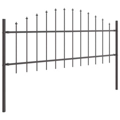 vidaXL Garden Fence WOERDEN 170 x 115 cm Powder-Coated Steel Grey 4