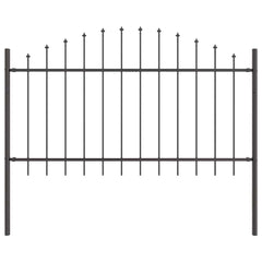 vidaXL Garden Fence WOERDEN 170 x 140 cm Powder-Coated Steel Grey 2