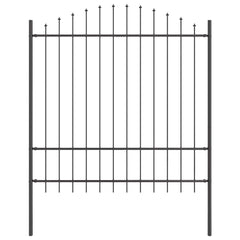 vidaXL Garden Fence WOERDEN 170 x 215 cm Powder-Coated Steel Grey 2