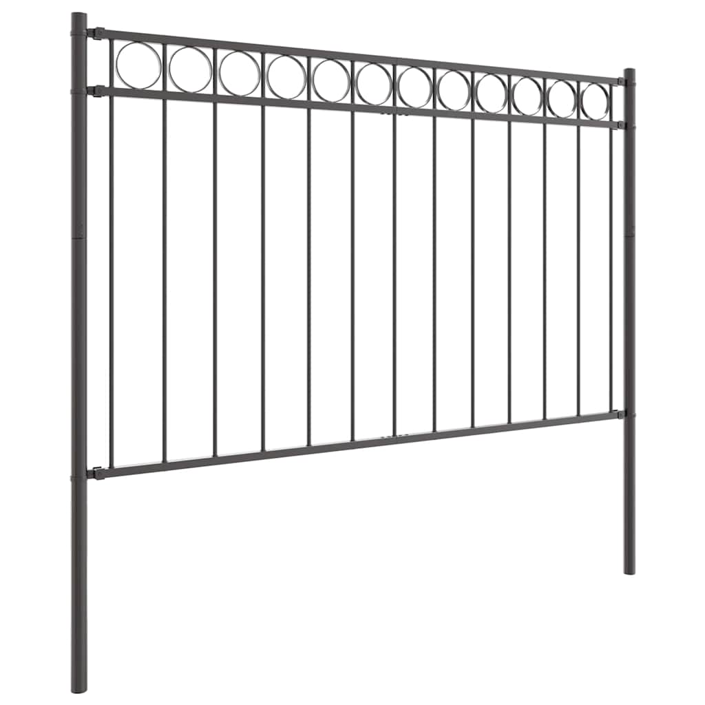 vidaXL Fence Element ASSEN 170 x 130 cm Steel Grey 4