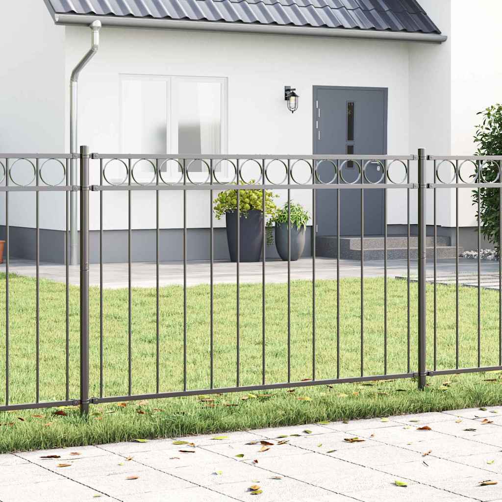vidaXL Fence Element ASSEN 170 x 150 cm Steel Grey 1
