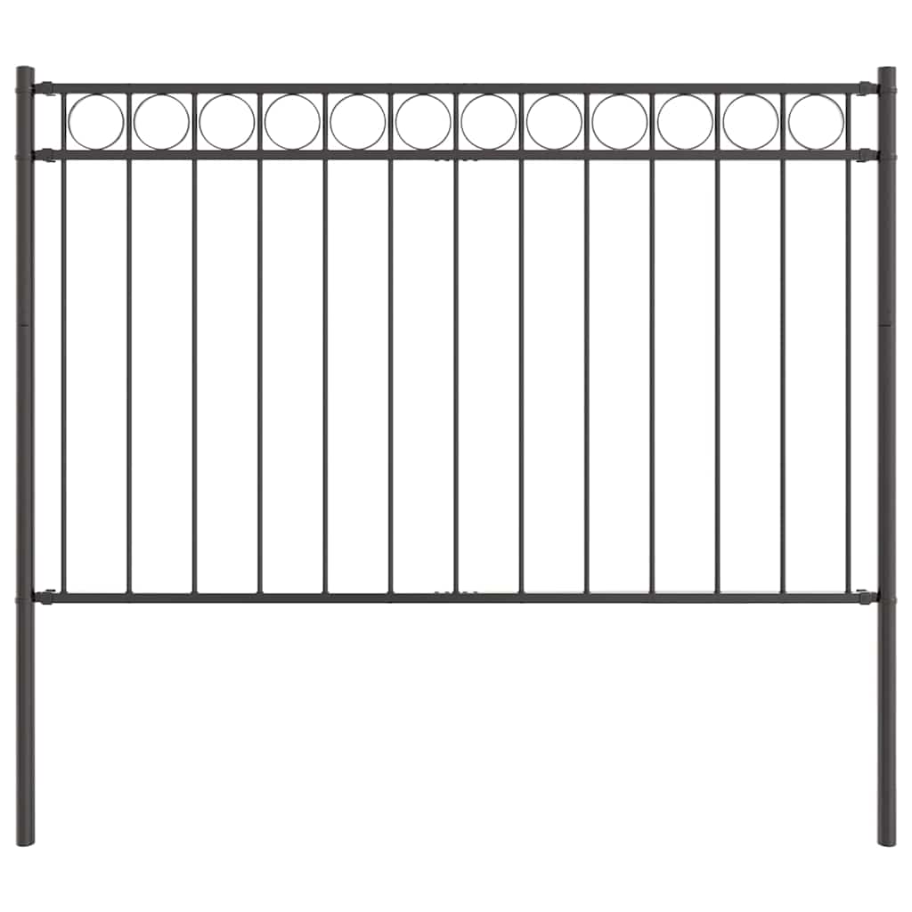 vidaXL Fence Element ASSEN 170 x 150 cm Steel Grey 2
