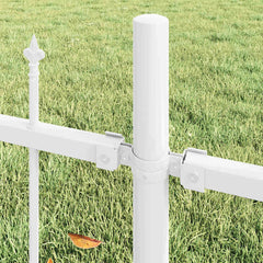 vidaXL Garden Fence WOERDEN 170 x 190 cm Powder-Coated Steel White 3
