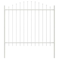 vidaXL Garden Fence WOERDEN 170 x 190 cm Powder-Coated Steel White 2