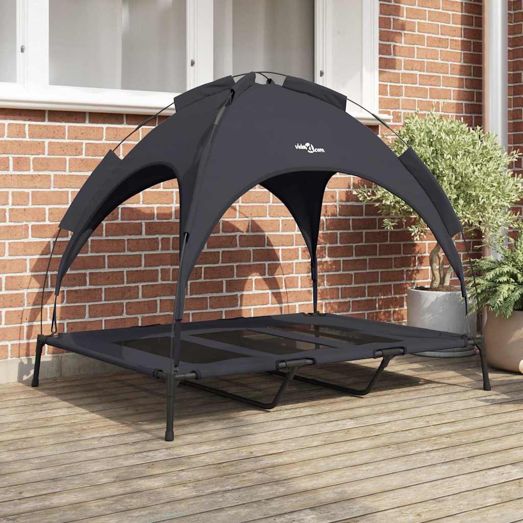 Dog Bed Folding Manual Steel Width 122 cm Black 106.5 cm