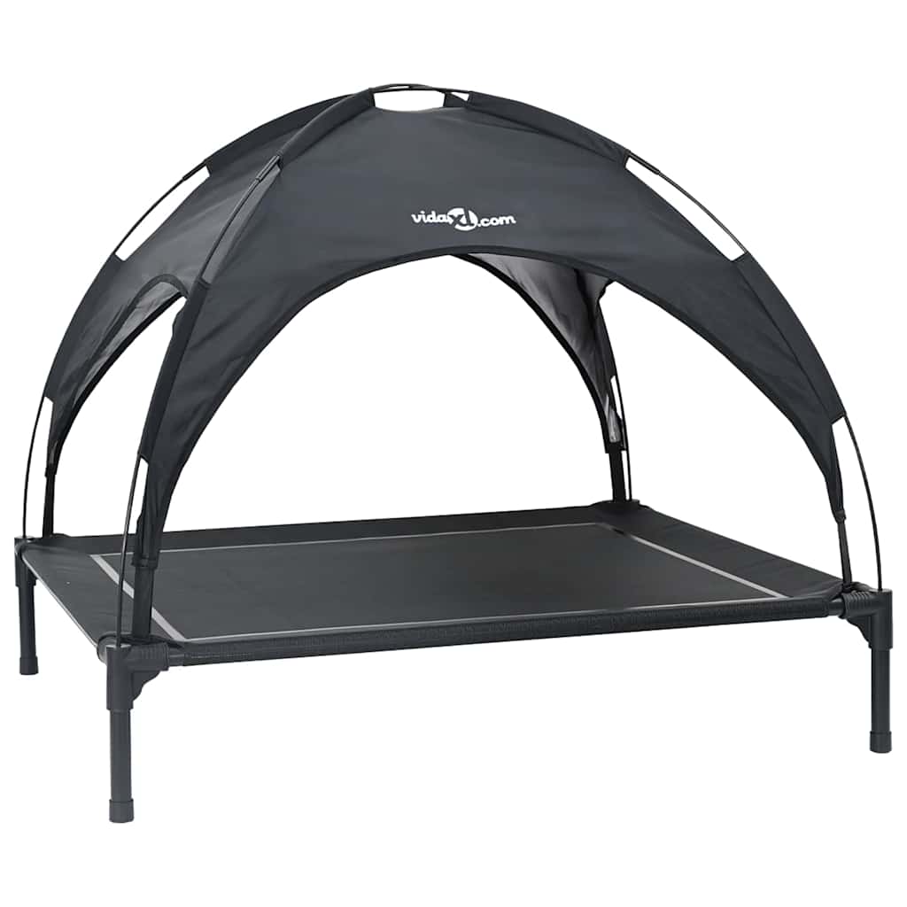 vidaXL Dog Bed 90 x 81 x 80.5 cm Steel Black 2