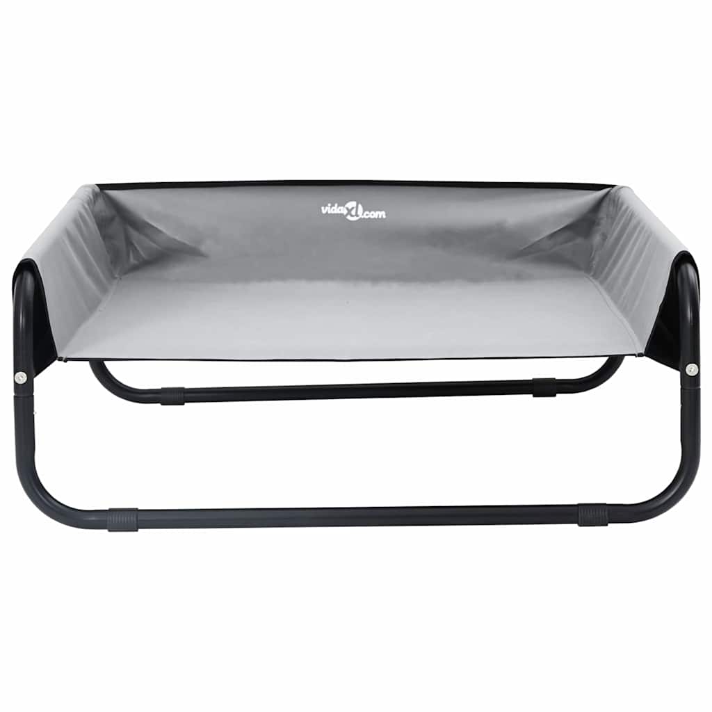vidaXL Dog Bed Folding Manual Light Grey 85 x 85 x 33 cm Steel 4