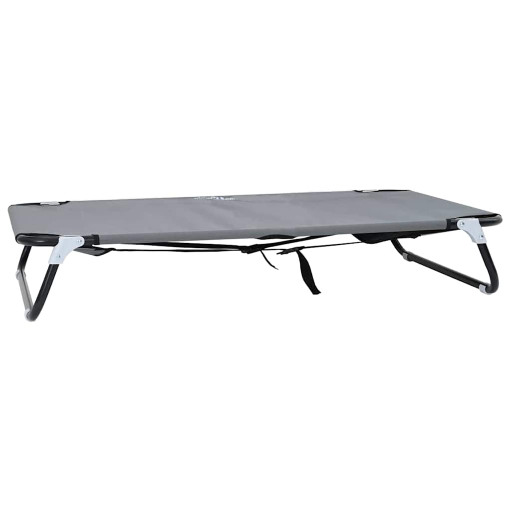 vidaXL Dog Bed 90 x 55 x 18 cm Steel Light Grey 2