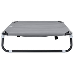 vidaXL Dog Bed 90 x 55 x 18 cm Steel Light Grey 5