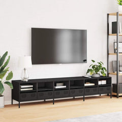 TV Cabinet 202x39x43.5 cm Cold-rolled Steel Black