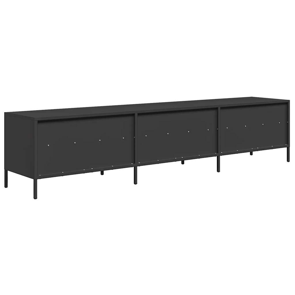 TV Cabinet 202x39x43.5 cm Cold-rolled Steel Black