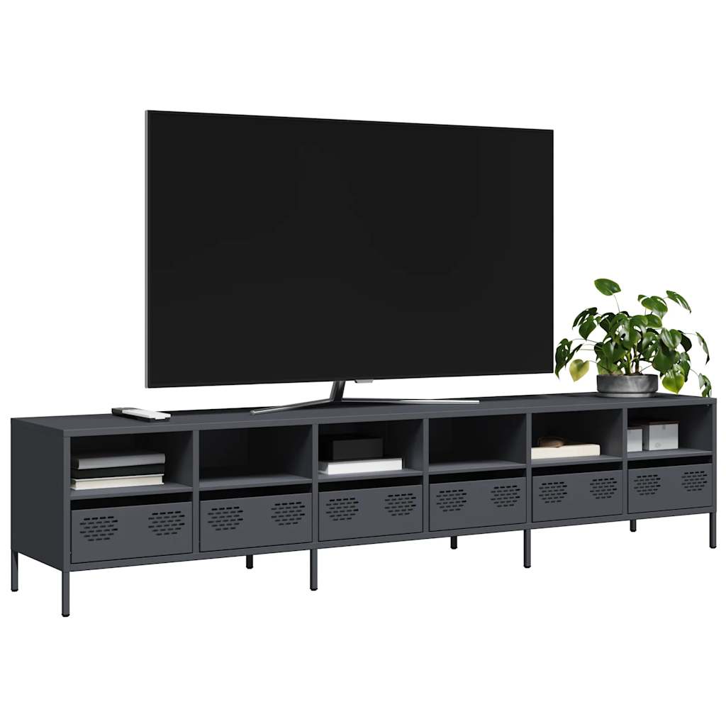 TV Cabinet 202x39x43.5 cm Cold-rolled Steel Anthracite