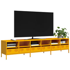 TV Cabinet 202x39x43.5 cm Cold-rolled Steel Mustard yellow
