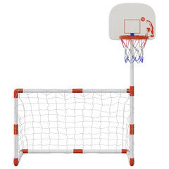 vidaXL Children's Football and Basketball Set with Balls 98x50x70 cm 4