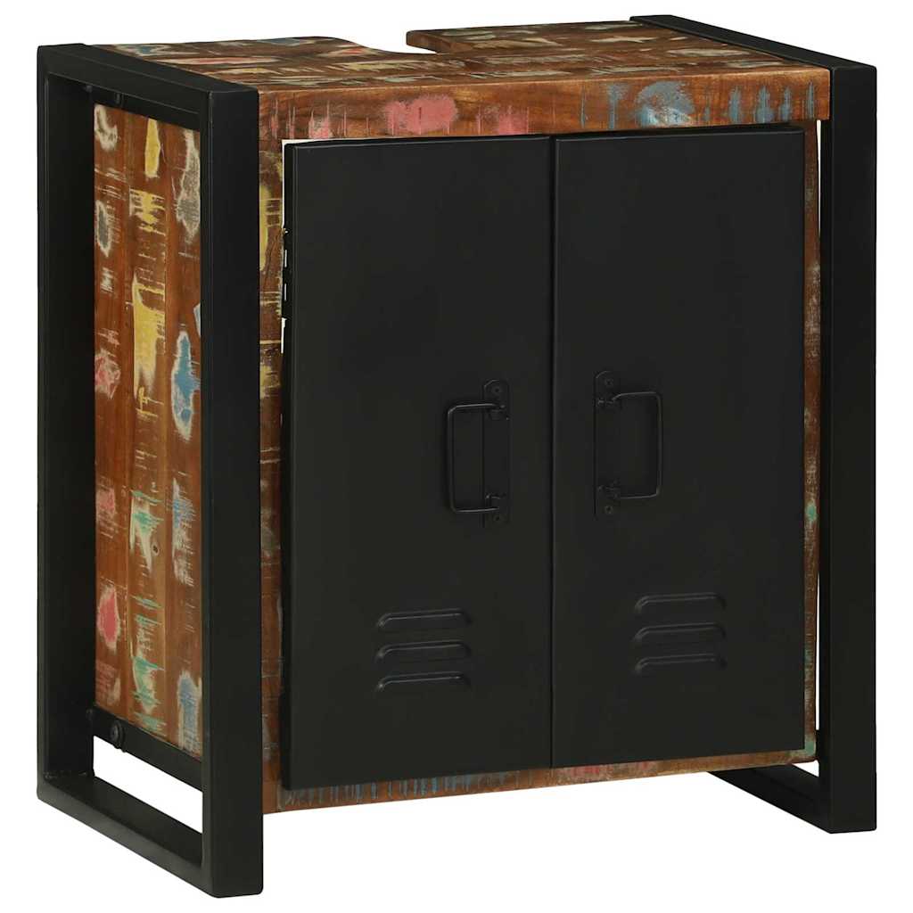 vidaXL Bathroom Furniture Set 4 pcs Multicolour and Black 4