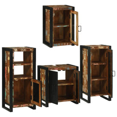 vidaXL Bathroom Furniture Set 4 pcs Multicolour Solid Reclaimed Wood 4